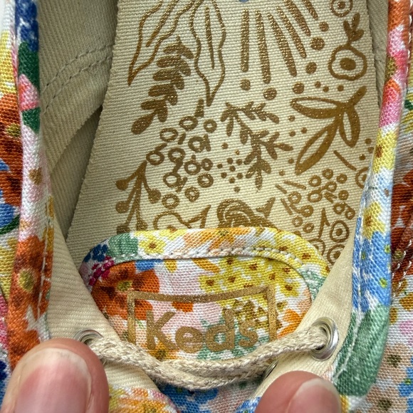 KEDS X Rifle Paper Co. Mini Margaux Slip-on Rainbow Floral Shoes Women Sz 9 - Picture 8 of 11